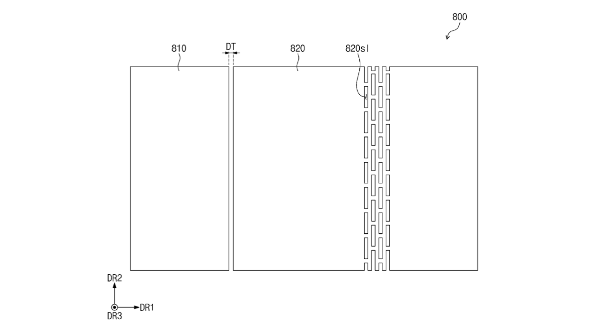 Diagrams detailing a potential Samsung tri-fold device taken from a patent filed in 2021